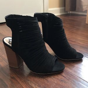 Fergalicious Strapped Black Sandal Heel